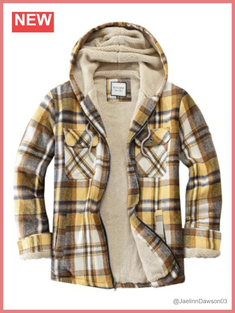 Women's Sherpa Fleece Lined Flannel Shirt Jacket Full Zip Hooded Plaid